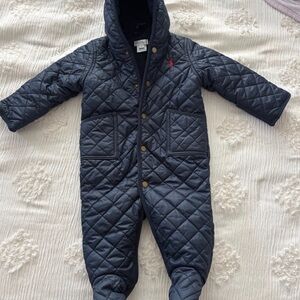 Ralph Lauren Blue Label Quilted Navy Footie